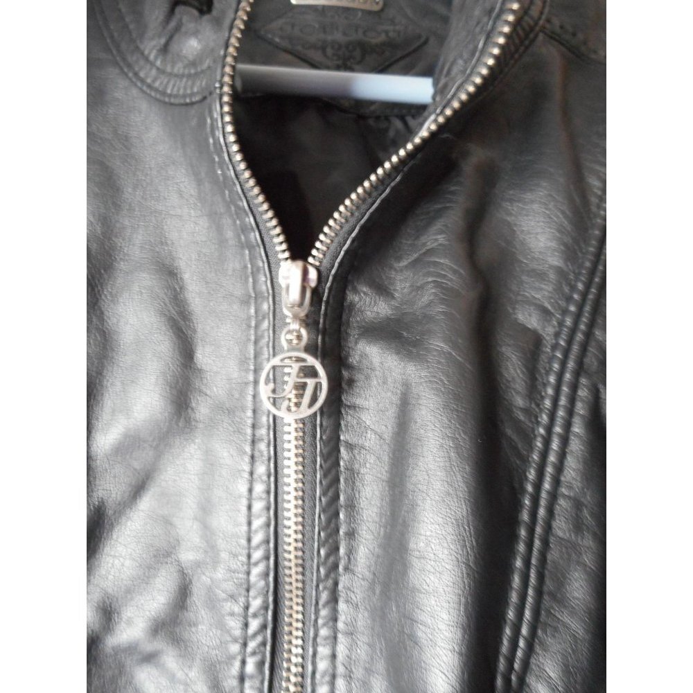 JouJou Faux Leather Womens 2x Black lined Jacket - Picture 2 of 8
